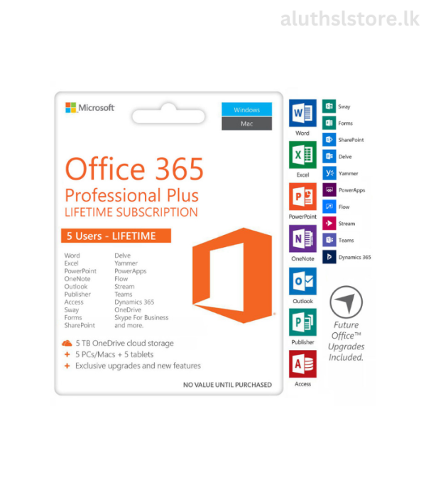 Microsoft Office 365 Plus For 5 Devices Account + Password