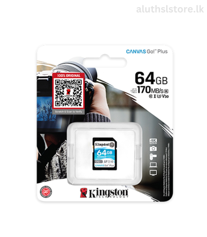 Kingston Canvas Go Plus SD Card CLASS 10 UHS-I 170MBs Read SDG3