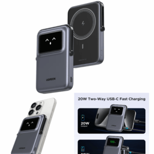 UGREEN 10000mah 20W Uno Series Magnetic Wireless Power Bank With Stand – PB572 - 45327