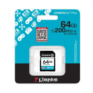 Kingston Canvas Go Plus SD Card  for DSLRs, mirrorless cameras and 4K video 200MBs SDG4